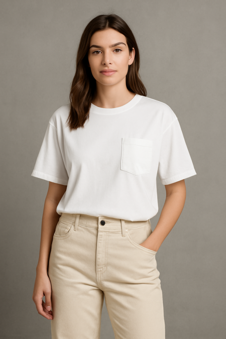 T-SHIRT PREMIUM BOXY COTTON TEE – CLOUD WHITE
