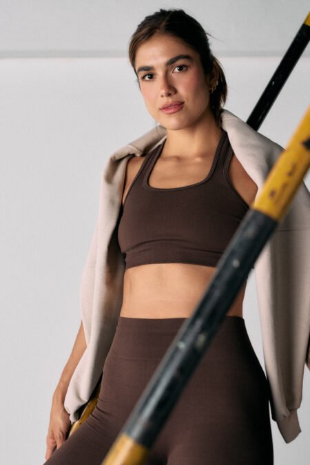 Sculpt Seamless Top - Mocha Brown